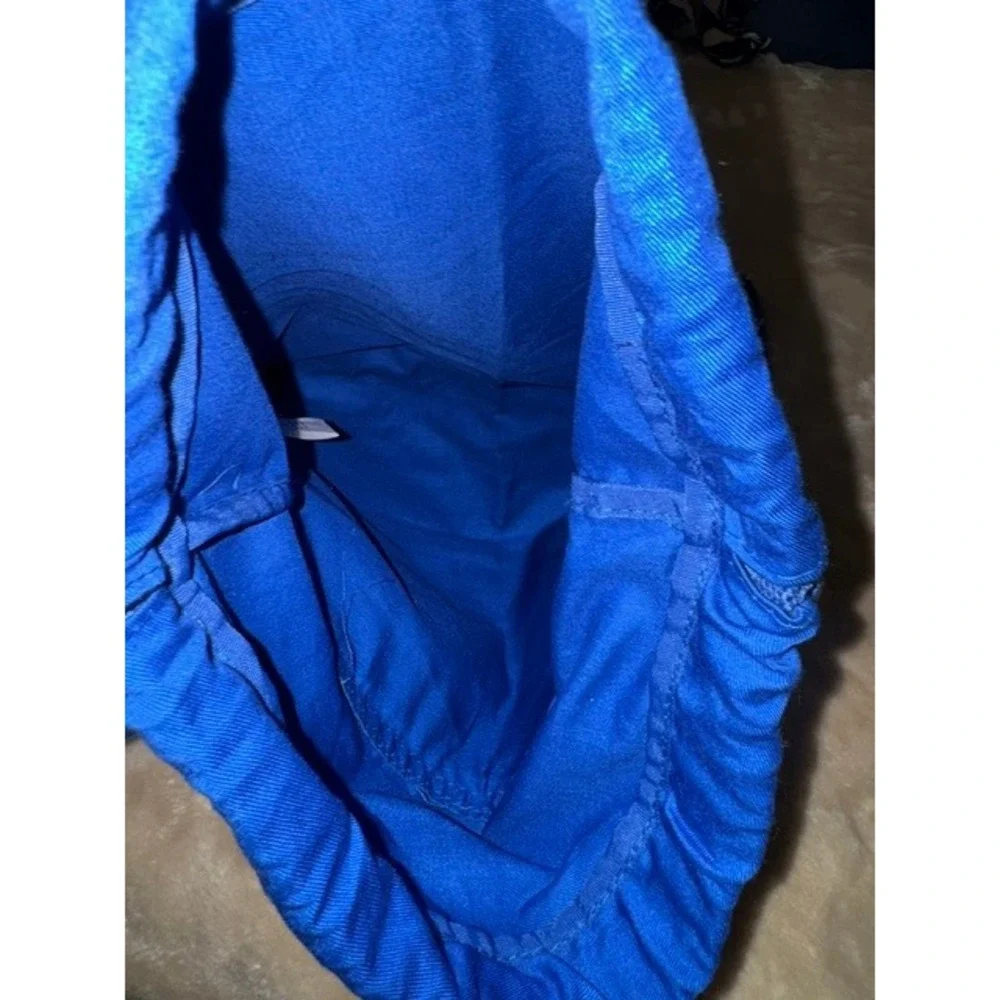 Walt Disney World Vintage Drawstring Backpack Mickey Minnie Goofy Blue Cinch Bag